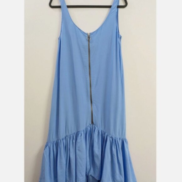 ZARA Oversized Ruffle Hem Midi Dress - Size M - Picture 2 of 11